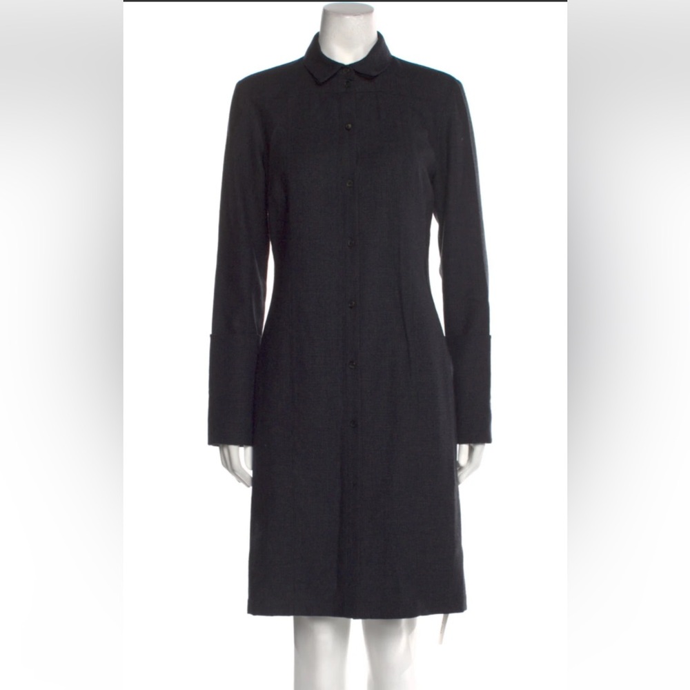 The Row Virgin Wool Button Down Shirt Dress